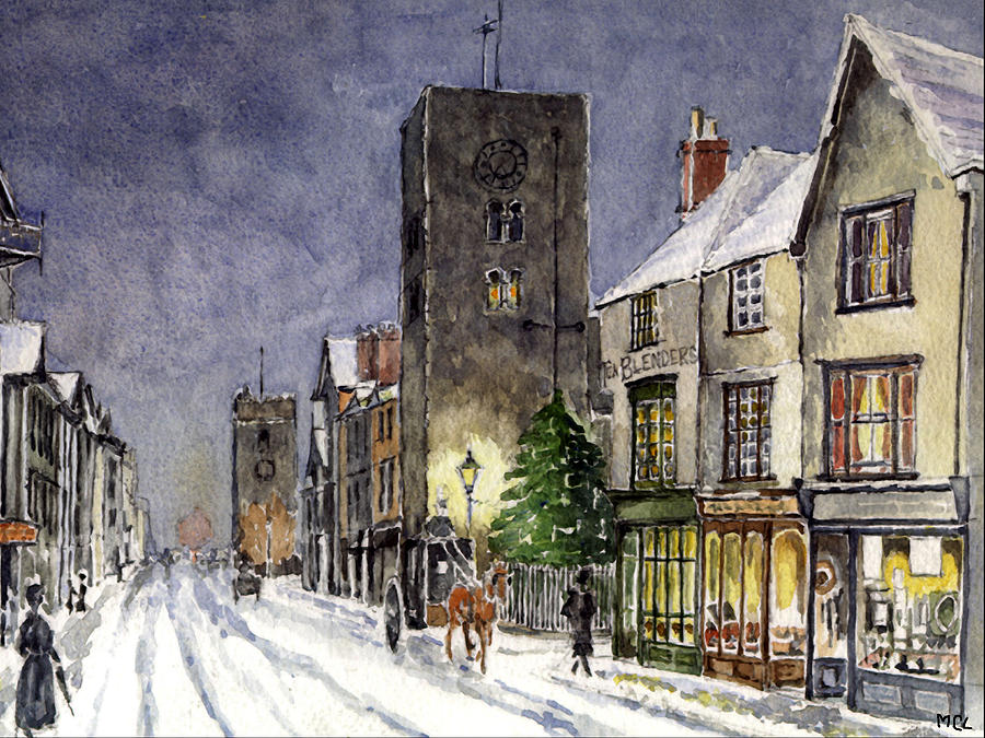 Winter Painting - Edwardian Oxford by Mike Lester