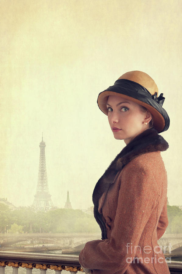 Edwardian Woman Wearing A Cloche Hat In Paris  Photograph by Lee Avison
