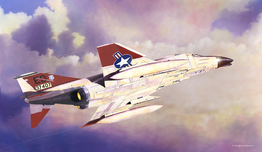 Edwards Air Force Base Phantom Painting by Douglas Castleman