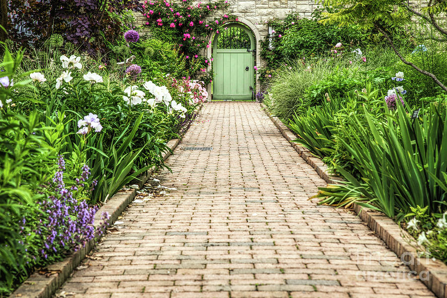 Green Garden Door Photograph by Lynn Sprowl