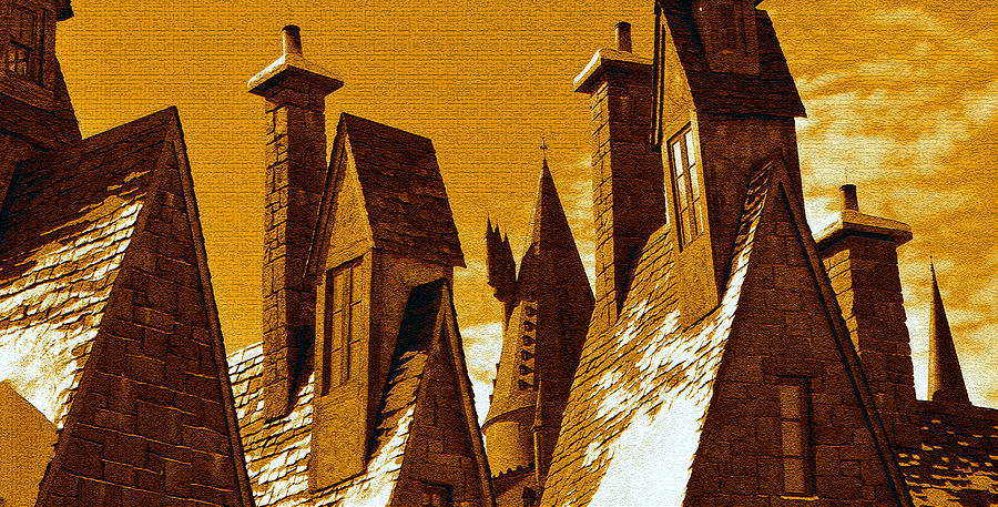 Hogsmeade Village roof tops Photograph by David Lee Thompson