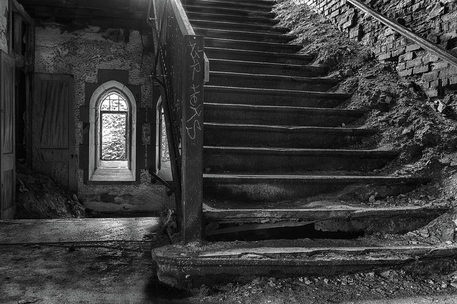 Eerie Staircase Photograph by Mike Burgquist - Fine Art America