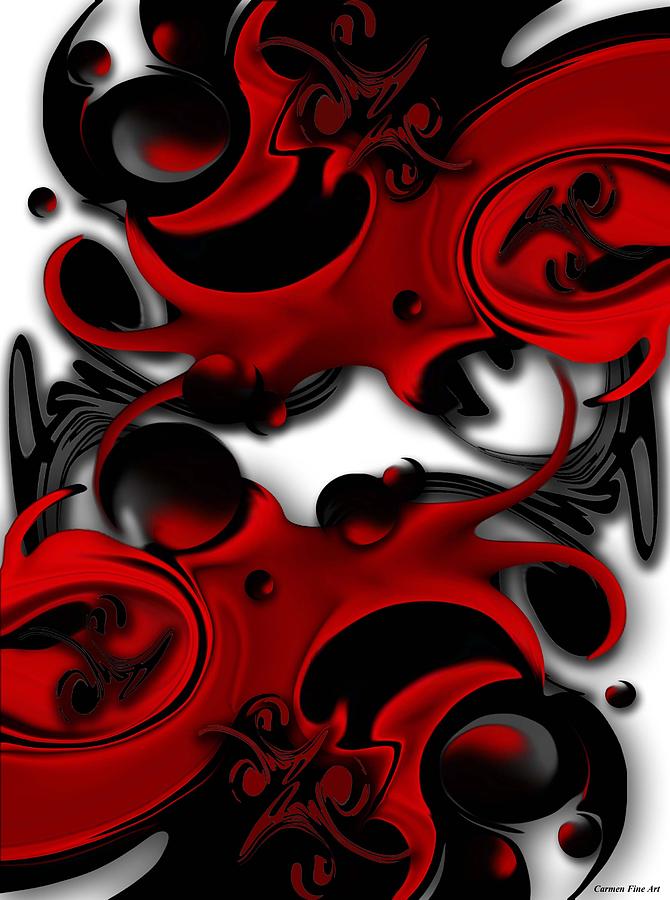 Red Digital Art - Effective Form Constructed by Carmen Fine Art Red Digital Art - Effective Form Constructed by Carmen Fine Art
