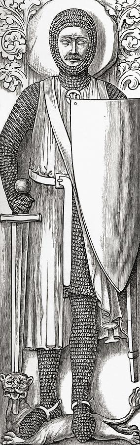 Effigy Of William Marshal, From His Drawing by Vintage Design Pics ...