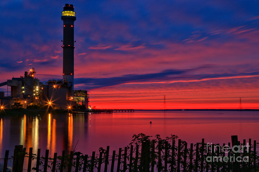 Egg Harbor Bay Fiery Sunset Photograph by Adam Jewell