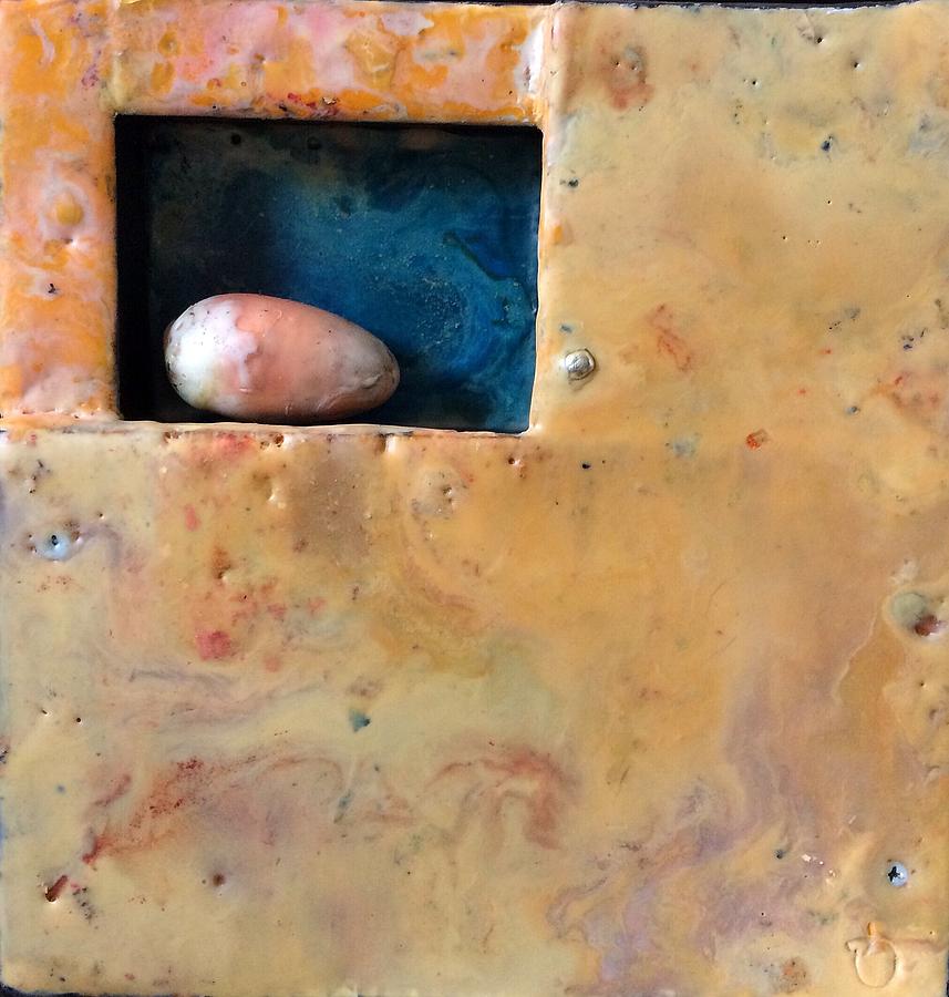 Egg in window 1 Painting by Greg Hester
