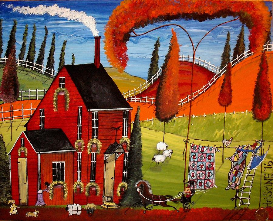 Egg-Laying on the Clothesline Painting by Christine Janeway | Fine Art ...