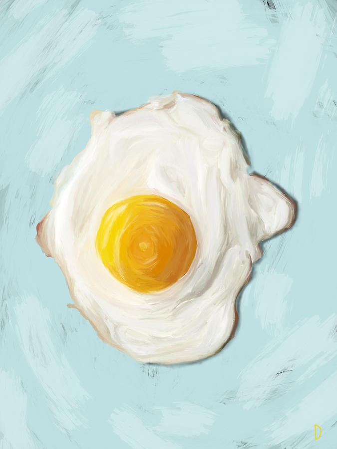 Egg, Sunny Side Up Digital Art by Christopher Dahr