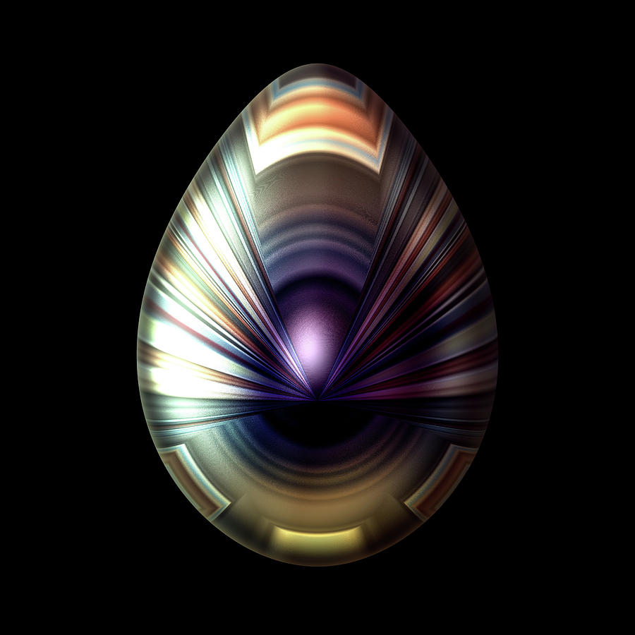Egg with Pearlescent Cloak Digital Art by Hakon Soreide