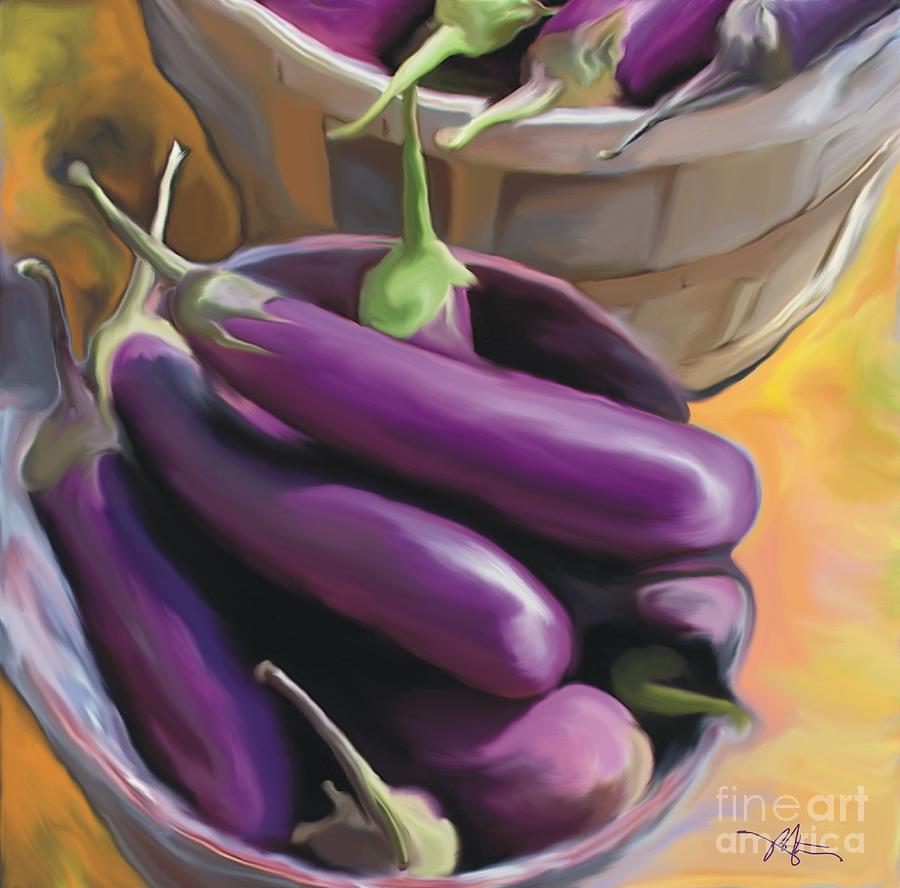 Still Life Painting - Eggplant by Bob Salo
