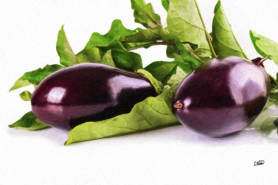 Eggplant - VEG1659784 Painting by Dean Wittle