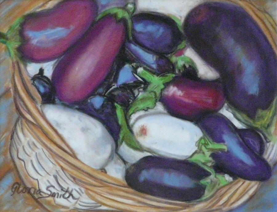 Eggplants Painting by Gloria Smith