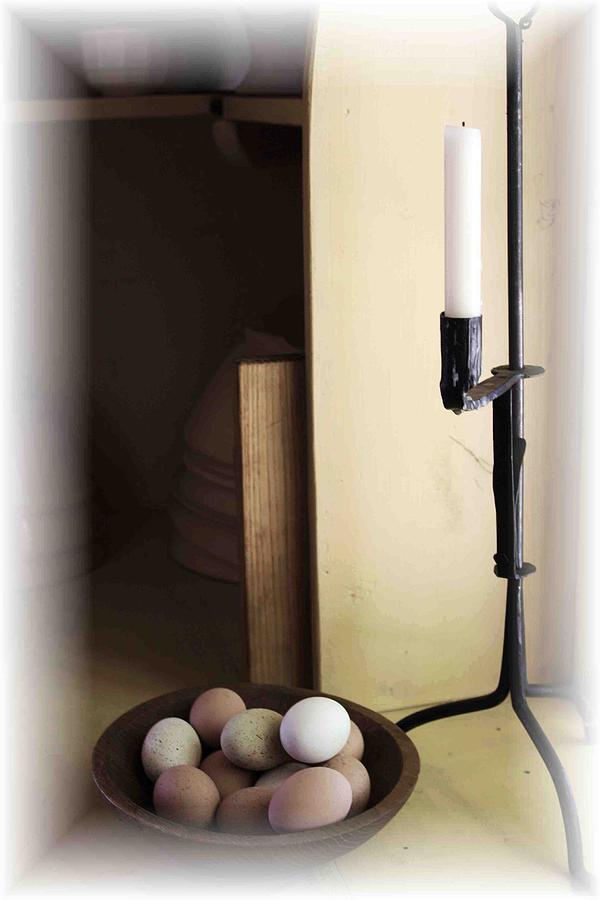 Still Life Photograph - Eggs and Candlestick by Nelson Strong