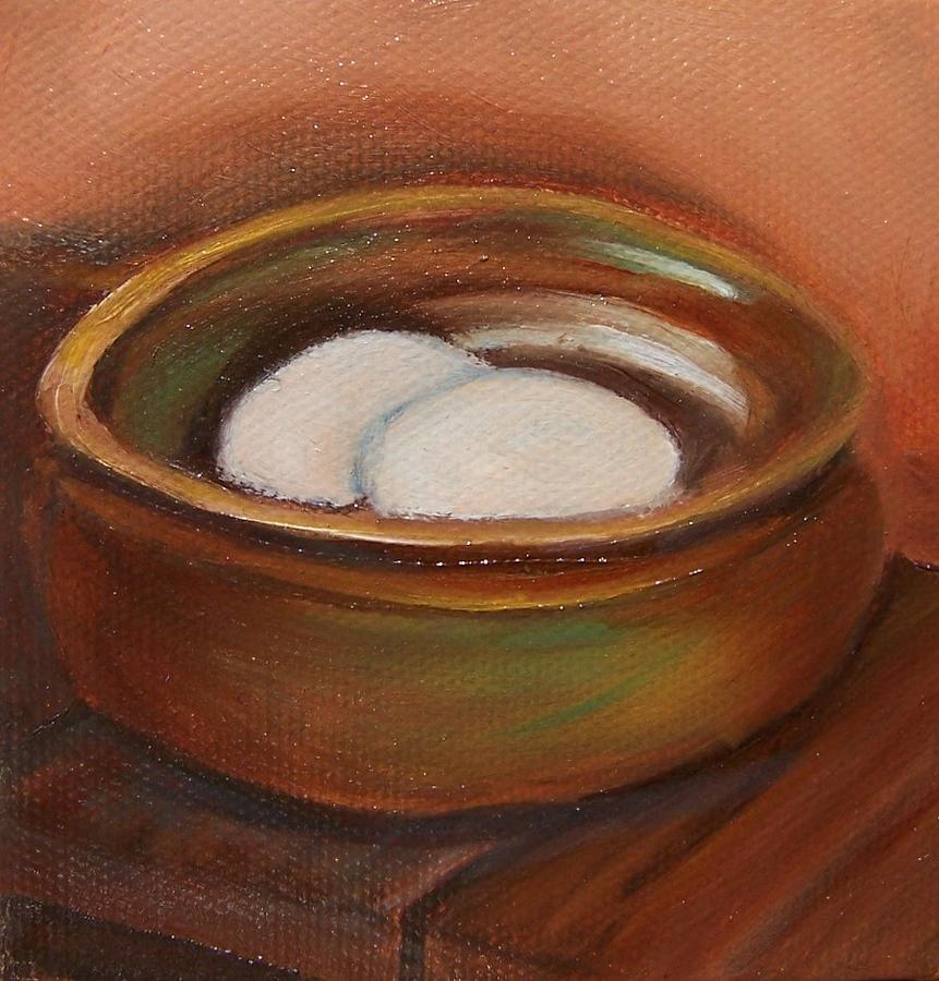 Eggs in Terracotta Painting by Susan Dehlinger