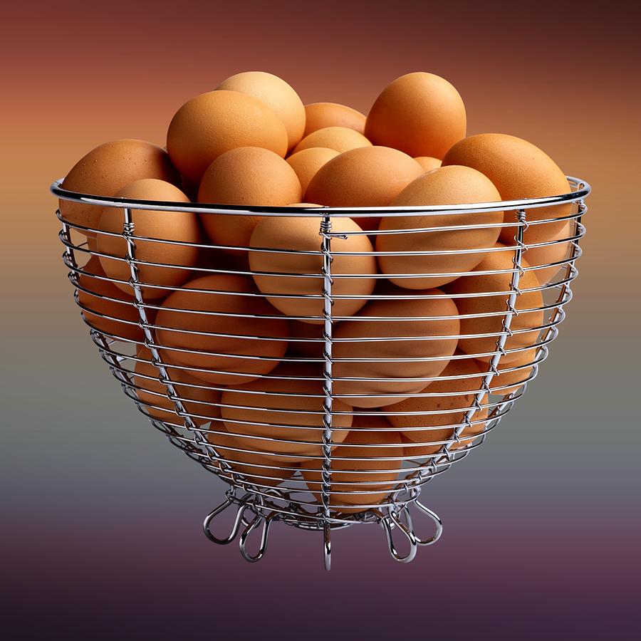 Eggs in Wire Basket  Digital Art by Movie Poster Prints