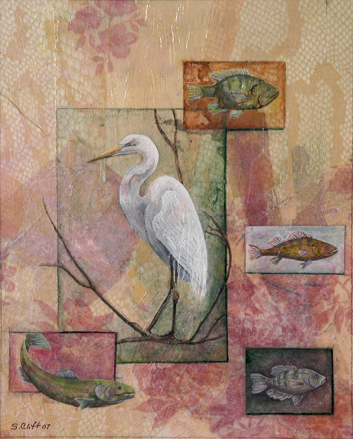Egret Dreams Painting by Sandy Clift