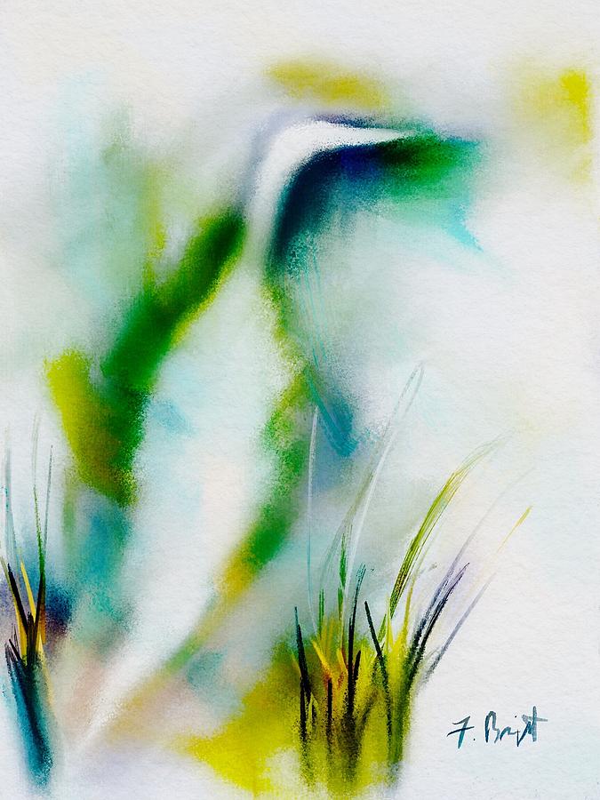 Egrets Home Abstract Digital Art by Frank Bright