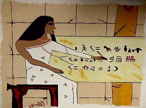 Acrylic Painting - Egypcian News by Janine Shideler