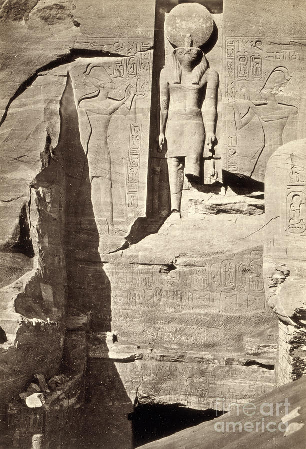 Egypt, Abu Simbel, 1857.  Photograph by Granger