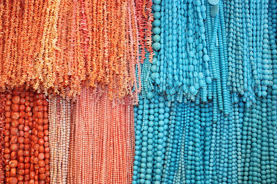 Egypt Coral and Turquoise from Mount Sinai Egypt Photograph by Yvonne Ayoub