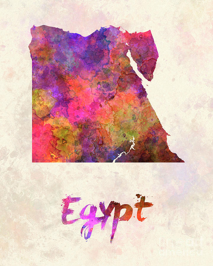 Egypt in watercolor Painting by Pablo Romero