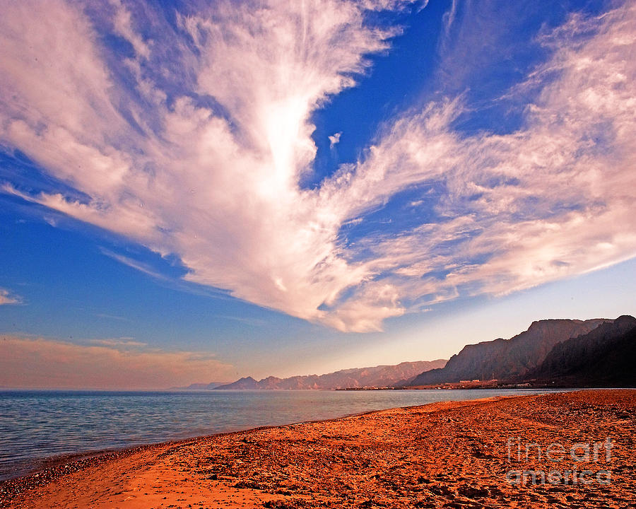 Egyptian Desert Coast And The Red Sea Photograph