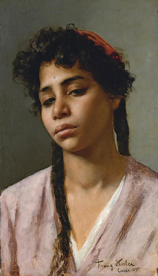 Egyptian Girl Painting by Franz Kosler