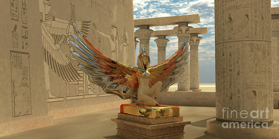 Egyptian God Isis Digital Art by Corey Ford
