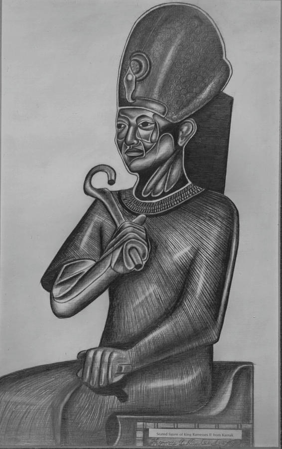 Egyptian King Ramses Drawing by Thomas Rasheed