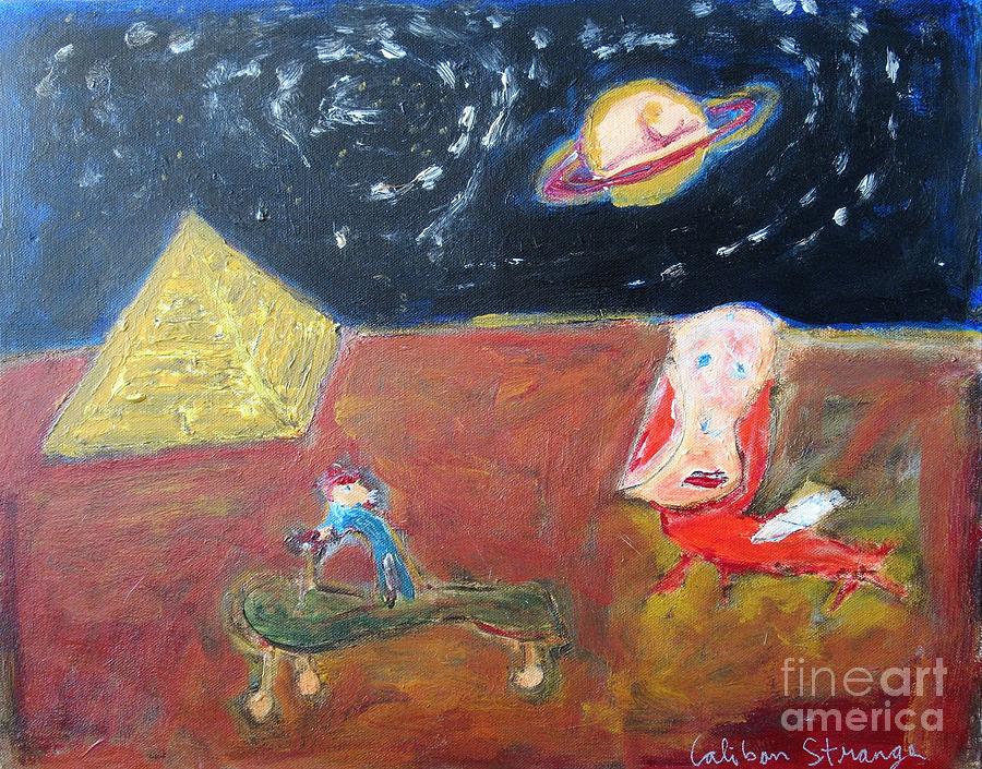 Fantasy Painting - Egyptian Landscape by Caliban Strange Fantasy Painting - Egyptian Landscape by Caliban Strange