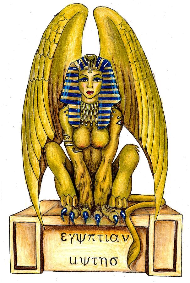 Egyptian Myth Mixed Media by Scarlett Royale
