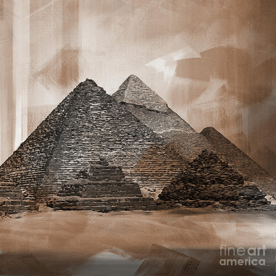Egyptian Pyramids  Painting by Gull G