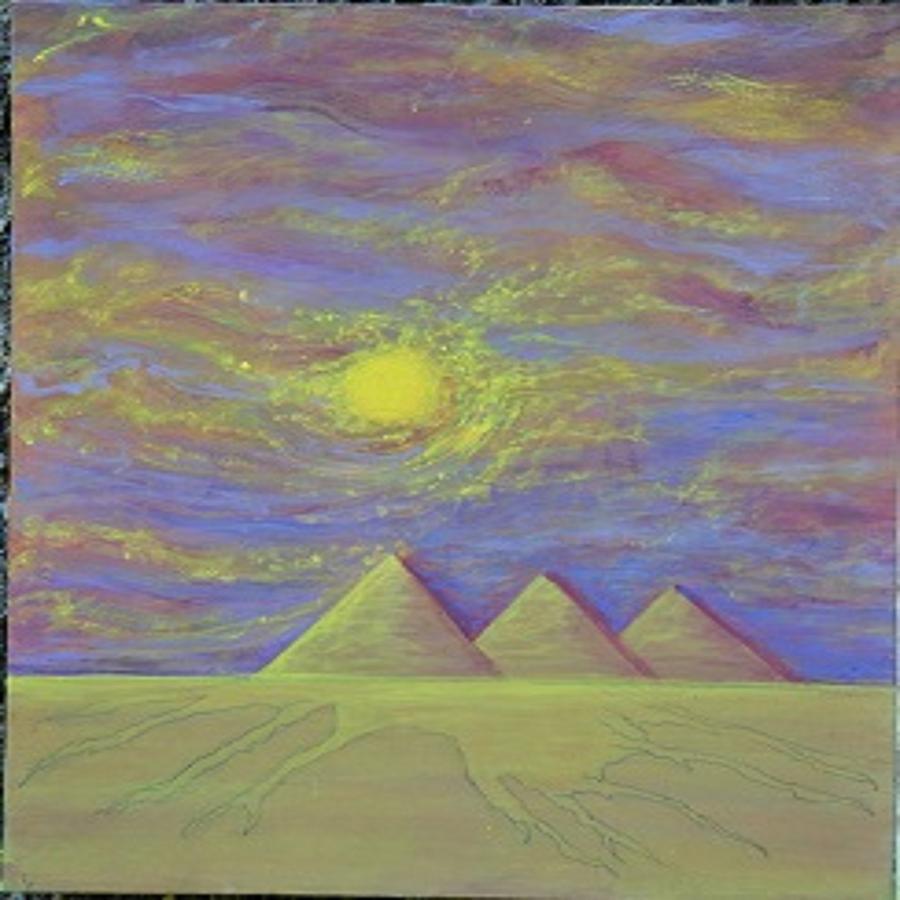 Egyptian Sandstorm Painting by Cynthia Silverman
