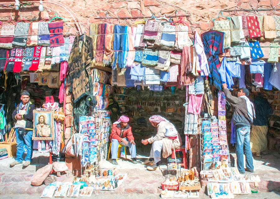 Egyptian Shop Keepers 2 Digital Art by Roy Pedersen