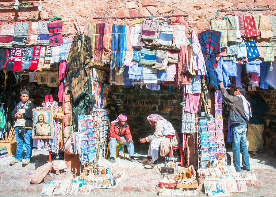 Egyptian Shop Keepers 3 Digital Art by Roy Pedersen
