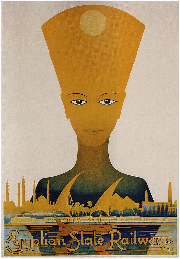 Egyptian State Railways - Vintage Travel Poster Painting