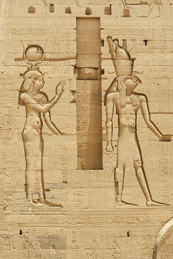 Architecture Photograph - Egyptian Wall Carving by David Henderson