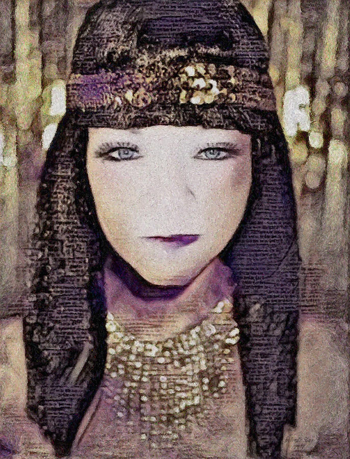 Egyption Poster Girl Digital Art by Artful Oasis