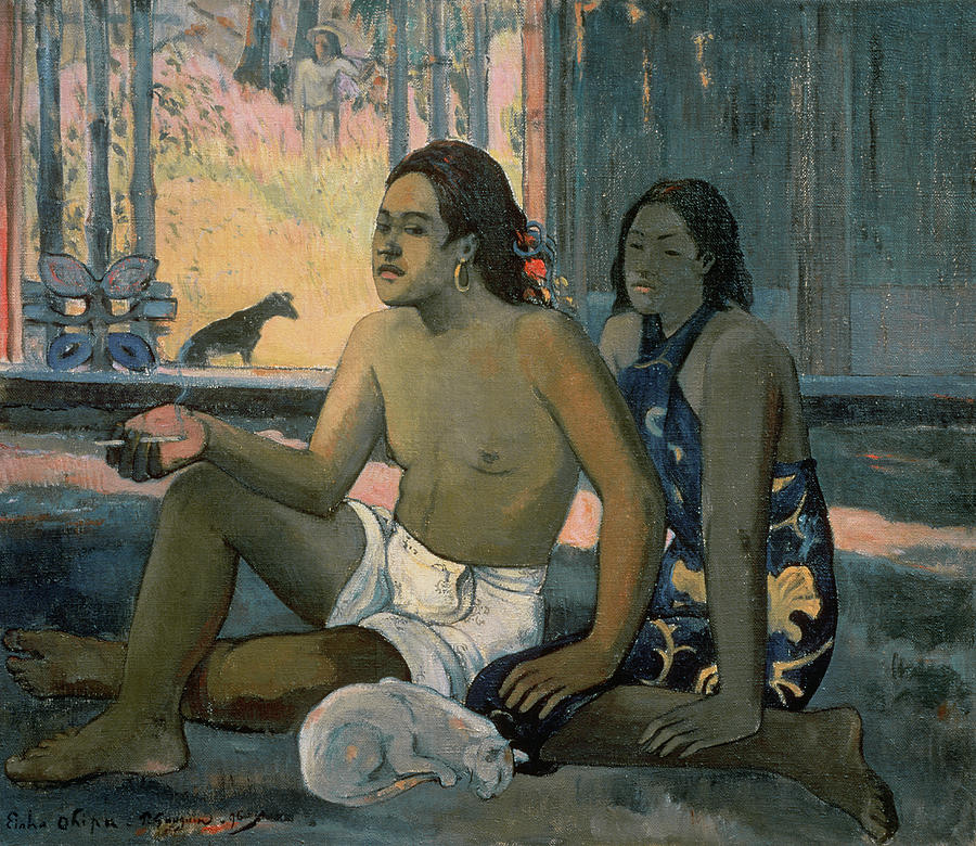 Paul Gauguin Painting - Eiaha Ohipa or Tahitians in a Room by Paul Gauguin