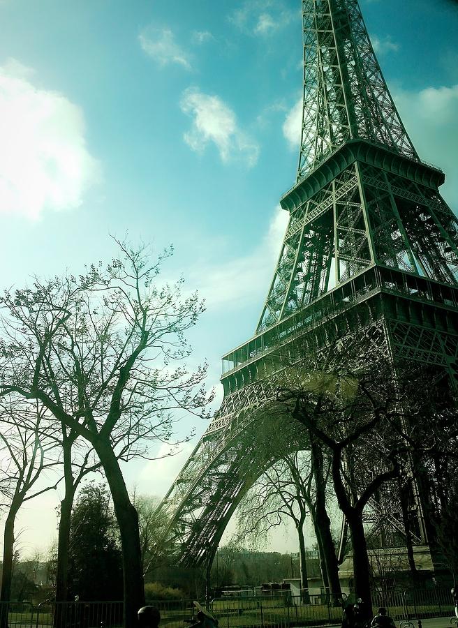 Paris Photograph - Eifell tower view from taxi II. by Agnes V