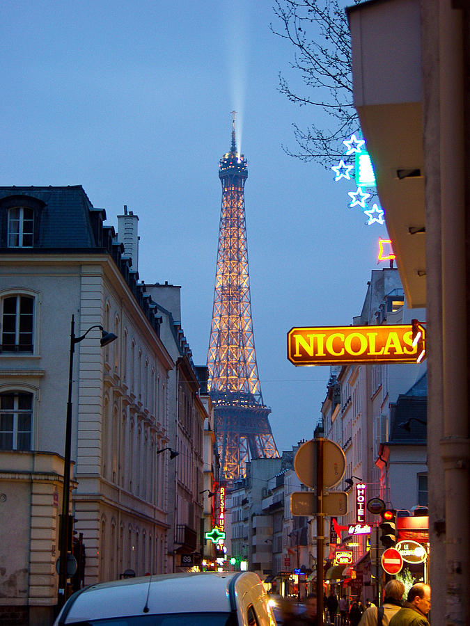 Paris Photograph - Eiffel at Dusk by Mark Currier
