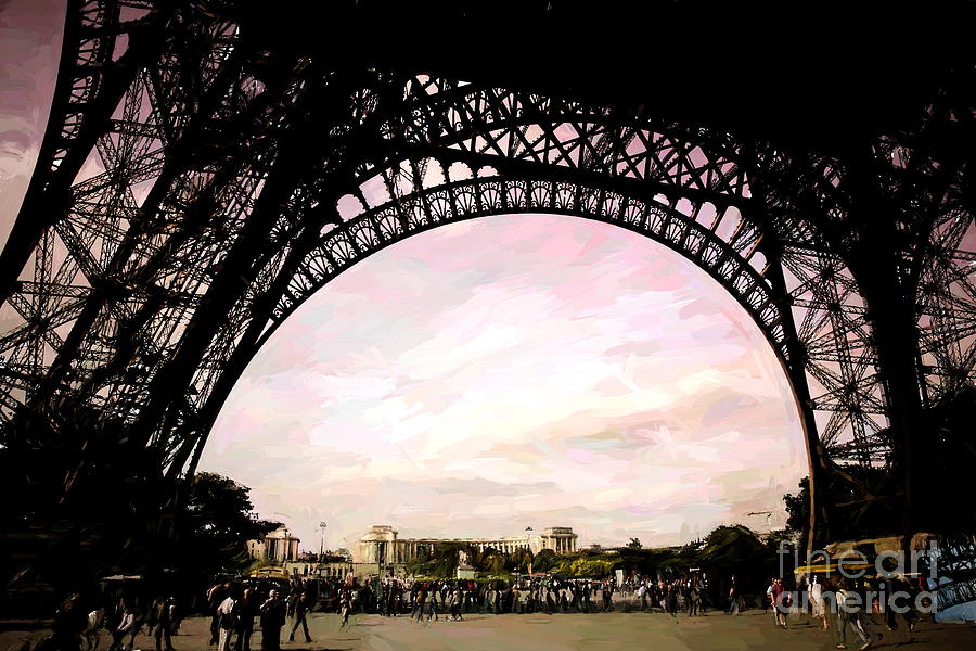 Eiffel Big Screen Paris  Photograph by Chuck Kuhn