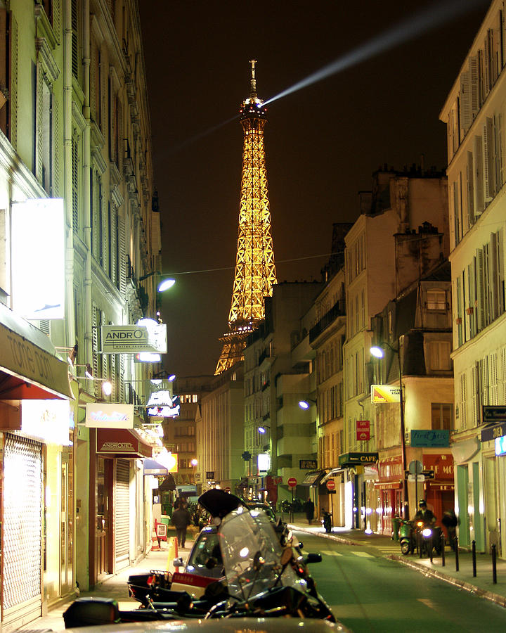 Paris Photograph - Eiffel in the Street by Mark Currier