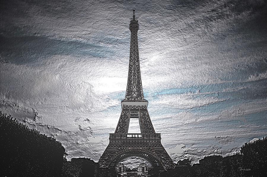 Eiffel Digital Art by Mark Taylor