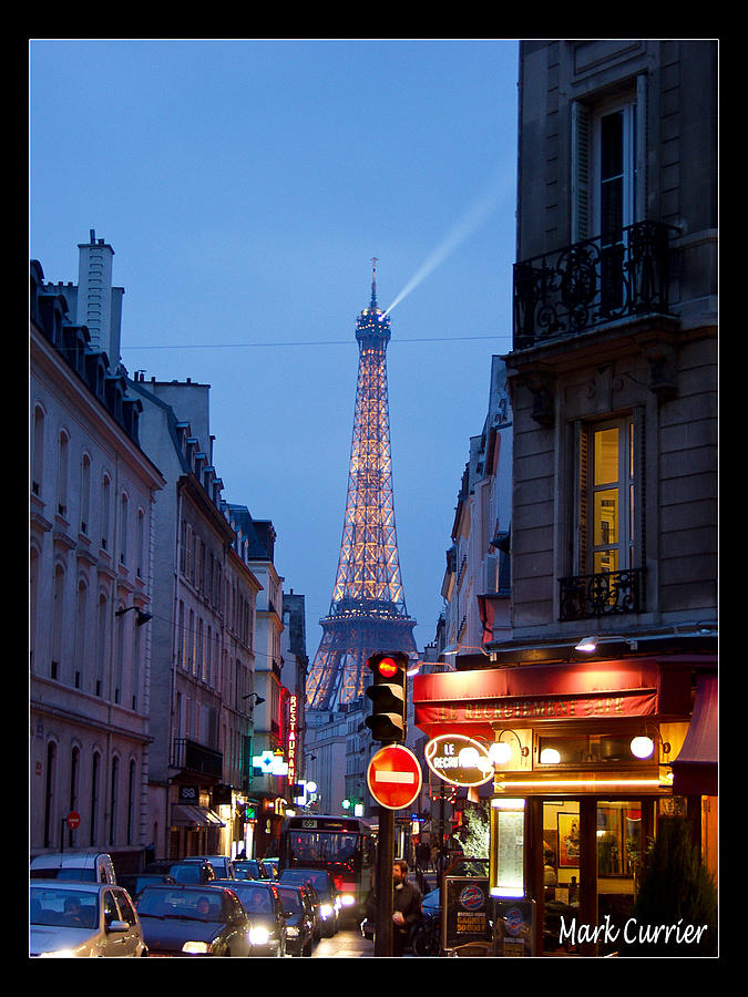 Paris Photograph - Eiffel Suburb at Dusk by Mark Currier
