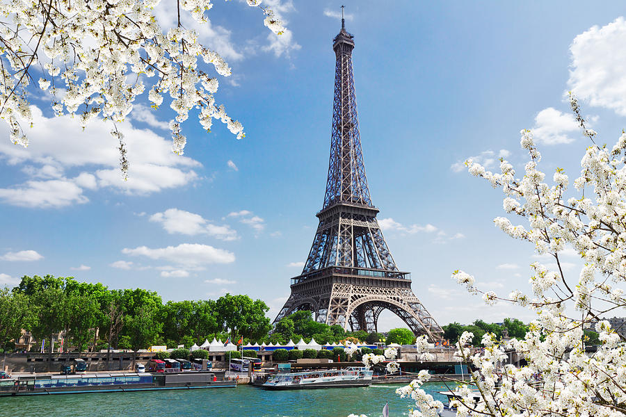 Eiffel Tour over Seine river Photograph by Anastasy Yarmolovich