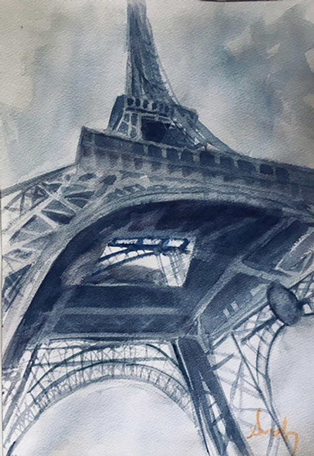 Eiffel Tower 1 Painting by Scott Serafy