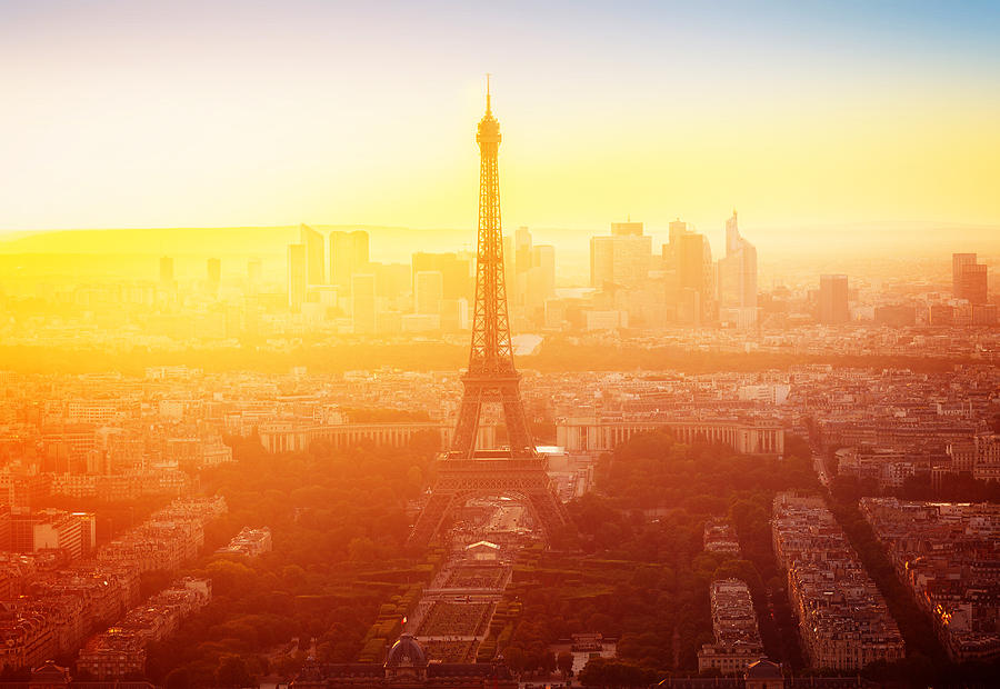 Eiffel Tower And Paris Cityscape Photograph