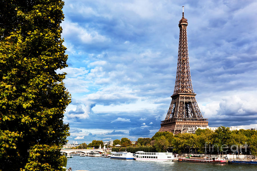 Eiffel Tower And Seine River Paris Photograph