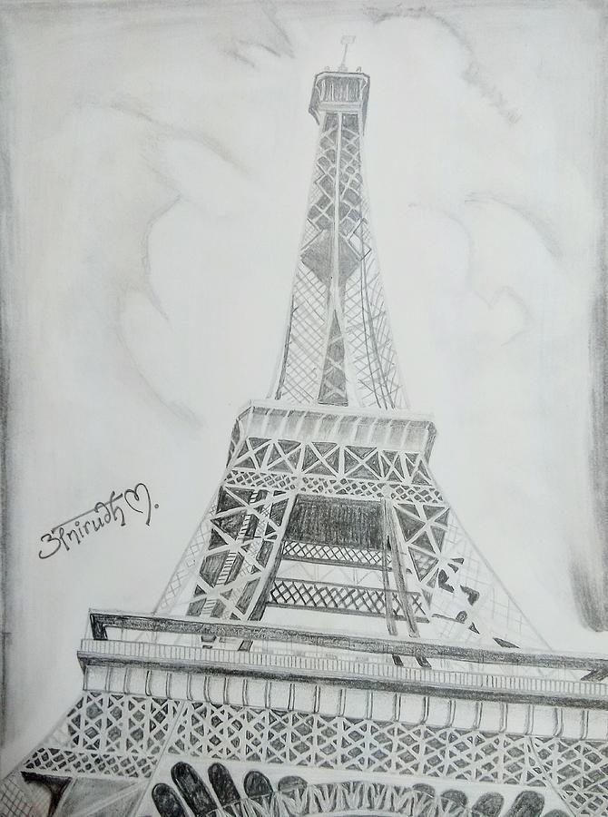 Eiffel tower Drawing by Anirudh Maheshwari